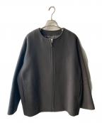 Nobleノーブル）の古着「カラーレスジップショートコート」｜グレー