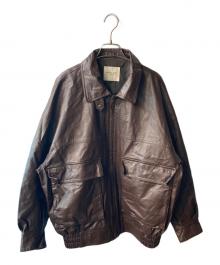 FREAK'S STORE（フリークスストア）の古着「Fレザーブルゾン」｜ブラウン