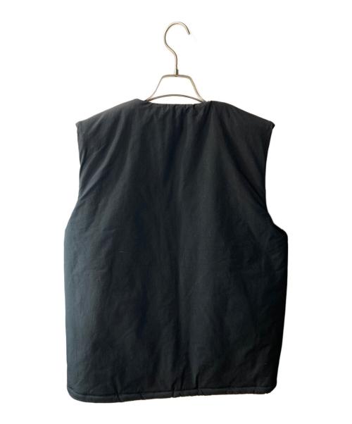 73R（セブンスリーアール）73R (セブンスリーアール) BOX LOGO NYLON PADDED VEST ブラック サイズ:Ｍの古着・服飾アイテム