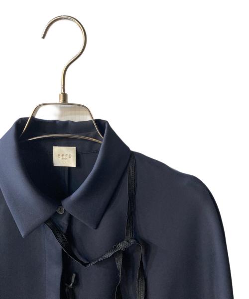 EFFE BEAMS（エッフェ ビームス）EFFE BEAMS (エッフェ ビームス) リボンタイ付き ブラウス ネイビー サイズ:Ｍ 未使用品の古着・服飾アイテム
