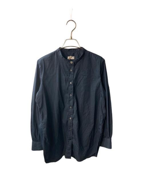 Bagutta（バグッタ）BAGUTTA (バグッタ) バンドカラーシャツ ネイビー サイズ:Sの古着・服飾アイテム