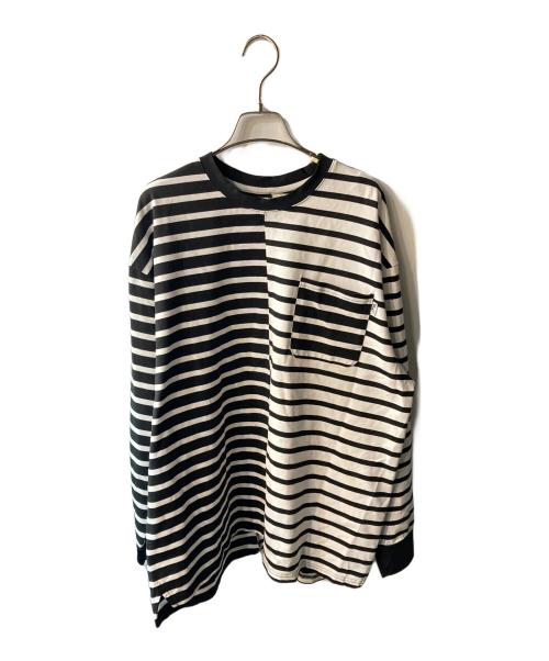 CMF OUTDOOR GARMENT（コンフィーアウトドアガーメント）CMF OUTDOOR GARMENT (コンフィーアウトドアガーメント) 別注BORDER TEE L/S ホワイト×ブラック サイズ:Ｍの古着・服飾アイテム