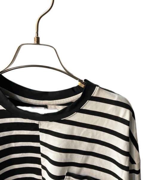 CMF OUTDOOR GARMENT（コンフィーアウトドアガーメント）CMF OUTDOOR GARMENT (コンフィーアウトドアガーメント) 別注BORDER TEE L/S ホワイト×ブラック サイズ:Ｍの古着・服飾アイテム