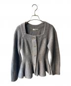 Snidelスナイデル）の古着「ペプラムローゲージカーデプルオーバー」｜グレー