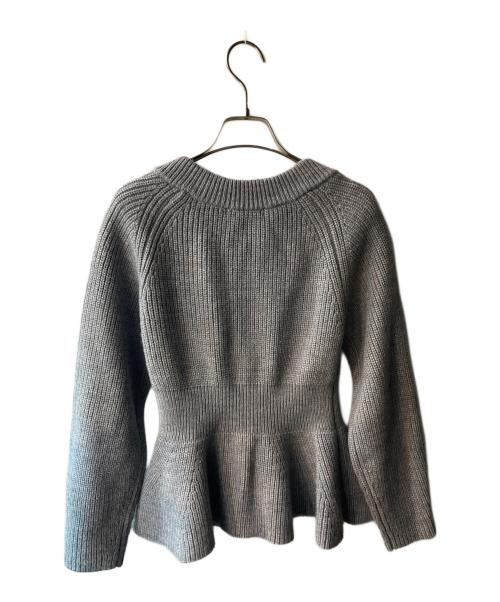 Snidel（スナイデル）Snidel (スナイデル) ペプラムローゲージカーデプルオーバー グレー サイズ:freeの古着・服飾アイテム