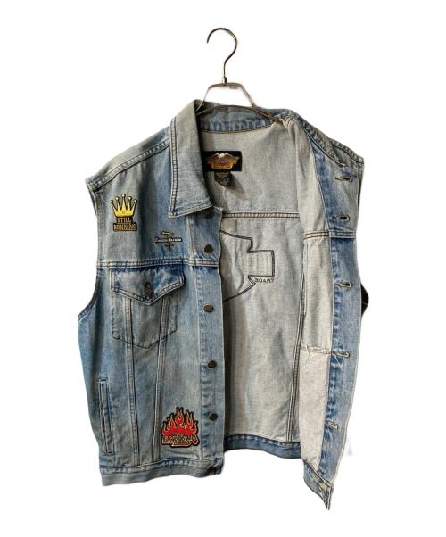 HARLEY-DAVIDSON（ハーレーダビッドソン）HARLEY-DAVIDSON (ハーレーダビッドソン) デニムベスト インディゴ サイズ:Mの古着・服飾アイテム