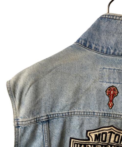 HARLEY-DAVIDSON（ハーレーダビッドソン）HARLEY-DAVIDSON (ハーレーダビッドソン) デニムベスト インディゴ サイズ:Mの古着・服飾アイテム