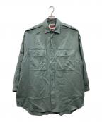 MAISON SPECIALメゾンスペシャル）の古着「メニーボタンプライムオーバーシャツ」｜グレー
