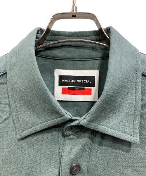 MAISON SPECIAL（メゾンスペシャル）MAISON SPECIAL (メゾンスペシャル) メニーボタンプライムオーバーシャツ グレー サイズ:01の古着・服飾アイテム