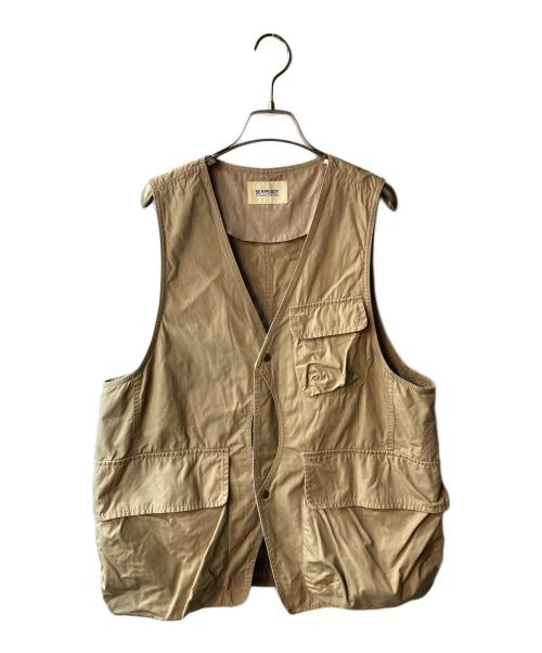BEAMS BOY（ビームスボーイ）BEAMS BOY (ビームスボーイ) コットン ウェザー クロス ハンティング ベスト ブラウン サイズ:freeの古着・服飾アイテム