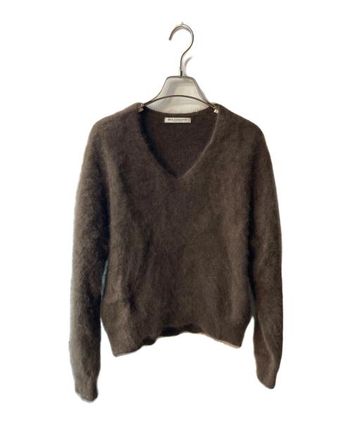 BEAUTY&YOUTH（ビューティーアンドユース）BEAUTY&YOUTH (ビューティーアンドユース) ヘアリーVネックニットプルオーバー ブラウン サイズ:Freeの古着・服飾アイテム
