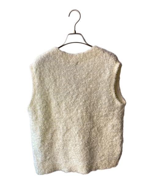 PLST（プラステ）PLST (プラステ) ニットツイードVネックベスト ホワイト サイズ:Ｍ 未使用品の古着・服飾アイテム