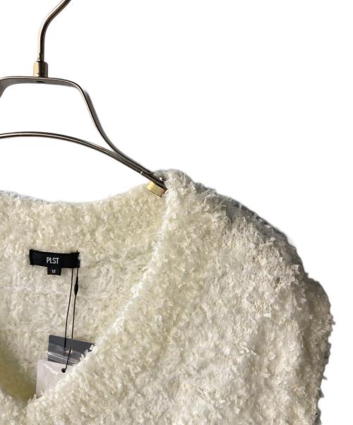 PLST（プラステ）PLST (プラステ) ニットツイードVネックベスト ホワイト サイズ:Ｍ 未使用品の古着・服飾アイテム
