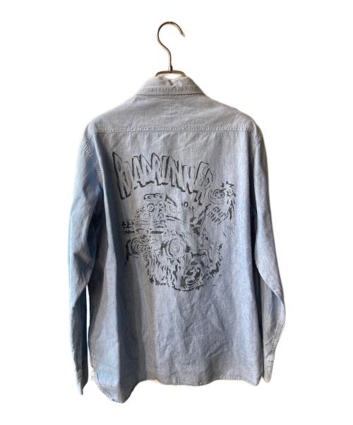 SUGAR CANE（シュガーケーン）SUGAR CANE (シュガーケーン) LOONEY TUNES (ルーニーチューンズ) シャツ ブルー サイズ:Ｍの古着・服飾アイテム