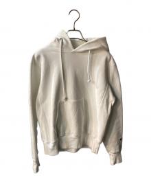 Champion（チャンピオン）の古着「リバースウィーブフーデッドスウェットシャツ MADE IN USA」｜ホワイト