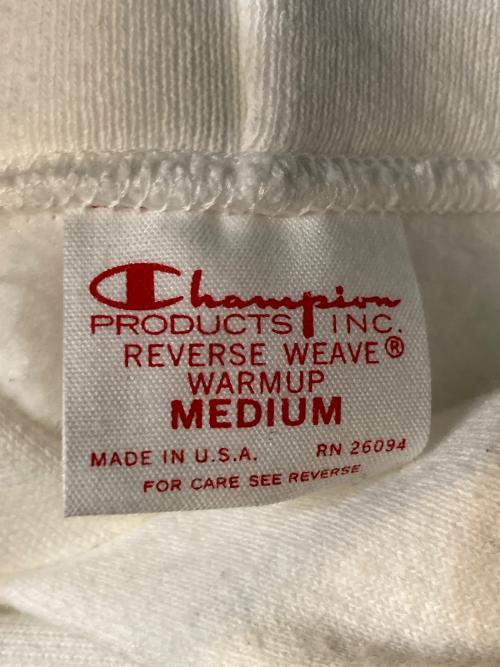 Champion（チャンピオン）Champion (チャンピオン) リバースウィーブフーデッドスウェットシャツ MADE IN USA ホワイト サイズ:Ｍの古着・服飾アイテム