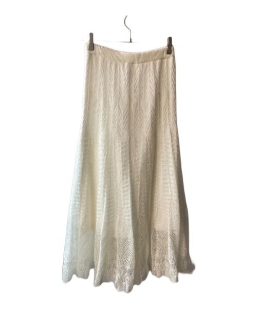 DRESSTERIOR（ドレステリア）DRESSTERIOR (ドレステリア) モヘヤレースニットスカート アイボリー サイズ:38の古着・服飾アイテム