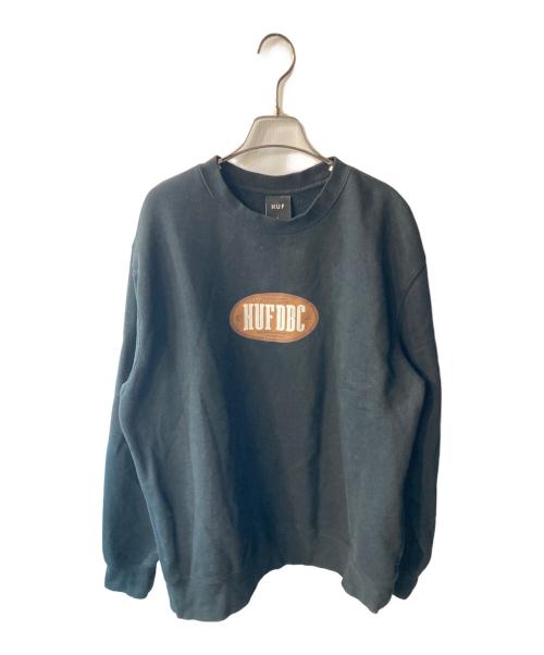 HUF（ハフ）HUF (ハフ) クルーネックスウェット ブラック サイズ:Lの古着・服飾アイテム
