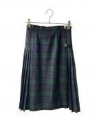 O'NEIL OF DUBLINオニールオブダブリン）の古着「ラップスカート」｜グリーン×ネイビー