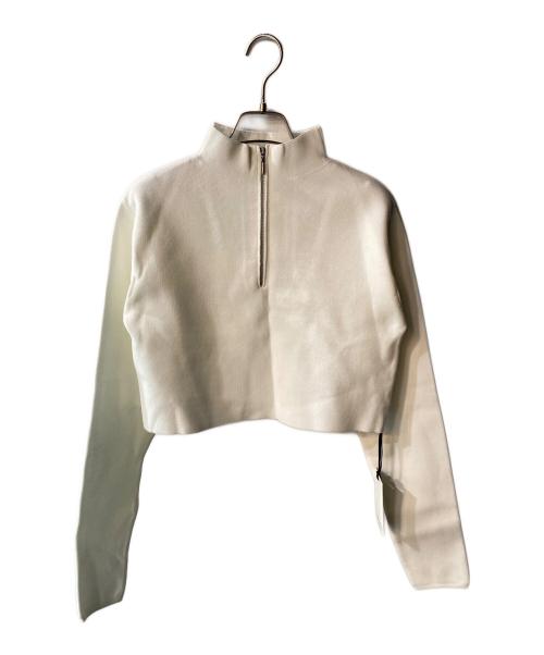 JOSE MOON（ジョゼムーン）JOSE MOON (ジョゼムーン) ZIPUP CROPPED KNIT TOPS ホワイト サイズ:free 未使用品の古着・服飾アイテム
