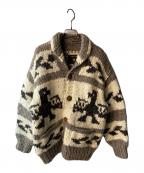 KISITAUキシタウ）の古着「カウチンニットカーディガン」｜グレー