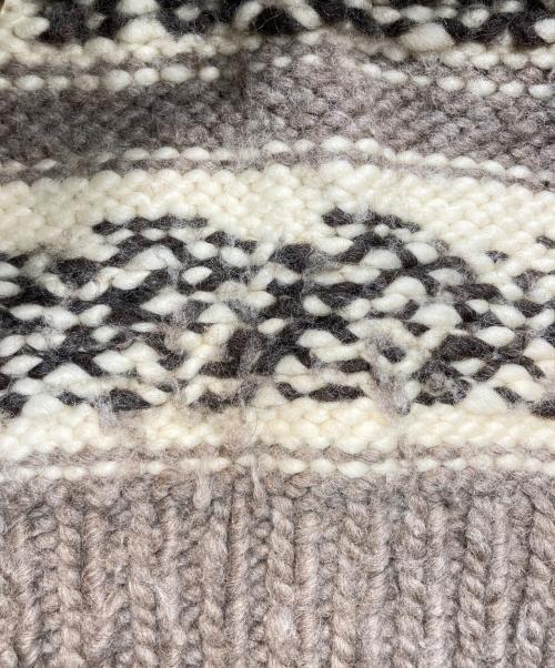 KISITAU（キシタウ）KISITAU (キシタウ) カウチンニットカーディガン グレー サイズ:サイズ表記無の古着・服飾アイテム