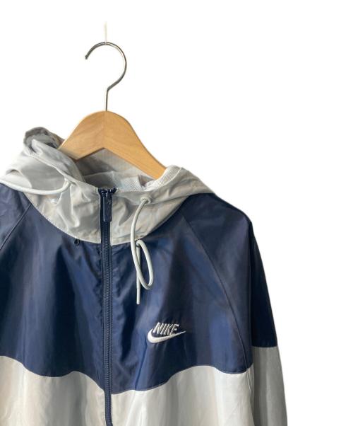 NIKE（ナイキ）NIKE (ナイキ) ウーブン フーディジャケット ネイビー×グレー サイズ:XLの古着・服飾アイテム