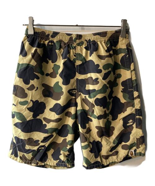 A BATHING APE（ア ベイシング エイプ）A BATHING APE (ア ベイシング エイプ) ショートパンツ カーキ×ベージュ サイズ:Ｍの古着・服飾アイテム