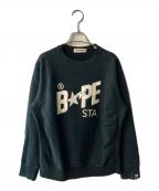 A BATHING APEア ベイシング エイプ）の古着「プリントスウェット」｜ブラック