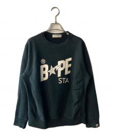 A BATHING APE（ア ベイシング エイプ）の古着「プリントスウェット」｜ブラック