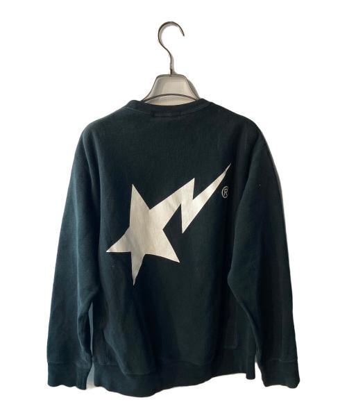 A BATHING APE（ア ベイシング エイプ）A BATHING APE (ア ベイシング エイプ) プリントスウェット ブラック サイズ:Ｍの古着・服飾アイテム