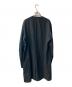 Yohji Yamamoto pour homme (ヨウジヤマモト プールオム) シワギャバ ノーカラー ロングジャケット ブラック サイズ:4：40000円