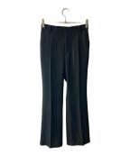 anuansアニュアンス）の古着「スリムフィットセミフレアパンツ」｜ブラック