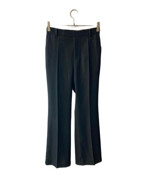 anuans（アニュアンス）anuans (アニュアンス) スリムフィットセミフレアパンツ ブラック サイズ:Ｍの古着・服飾アイテム