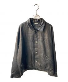 JOURNAL STANDARD（ジャーナルスタンダード）の古着「ラムレザー トラッカージャケット」｜ブラック