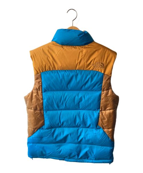 THE NORTH FACE（ザ ノース フェイス）THE NORTH FACE (ザ ノース フェイス) ダウンベスト ブラウン×ブルー サイズ:95の古着・服飾アイテム