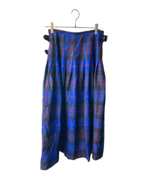 O'NEIL OF DUBLIN（オニールオブダブリン）O'NEIL OF DUBLIN (オニールオブダブリン) チェックロングスカート ブルー×ブラック サイズ:Ｍの古着・服飾アイテム