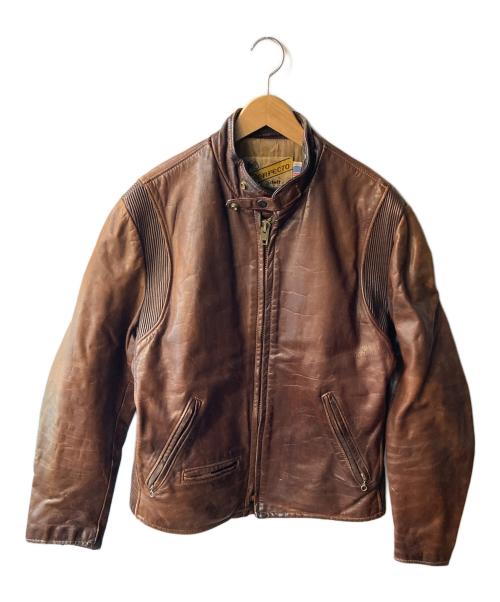 PERFECTO by Schott（パーフェクト バイ ショット）Perfecto by Schott (パーフェクト バイ ショット) シングルライダースジャケット ブラウン サイズ:42の古着・服飾アイテム