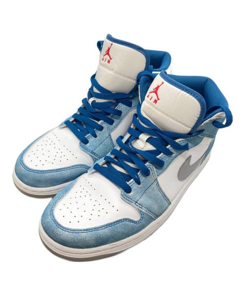 NIKE（ナイキ）NIKE (ナイキ) Air Jordan 1 Mid SE ブルー×ホワイト サイズ:28.5㎝の古着・服飾アイテム