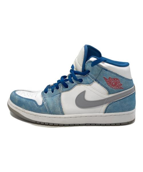 NIKE（ナイキ）NIKE (ナイキ) Air Jordan 1 Mid SE ブルー×ホワイト サイズ:28.5㎝の古着・服飾アイテム
