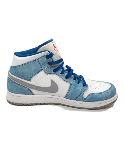 NIKE（ナイキ）NIKE (ナイキ) Air Jordan 1 Mid SE ブルー×ホワイト サイズ:28.5㎝の古着・服飾アイテム