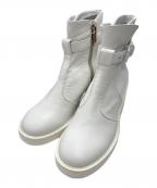 MM6 Maison Margielaエムエムシックスメゾンマルジェラ）の古着「サイドジップブーツ」｜ホワイト