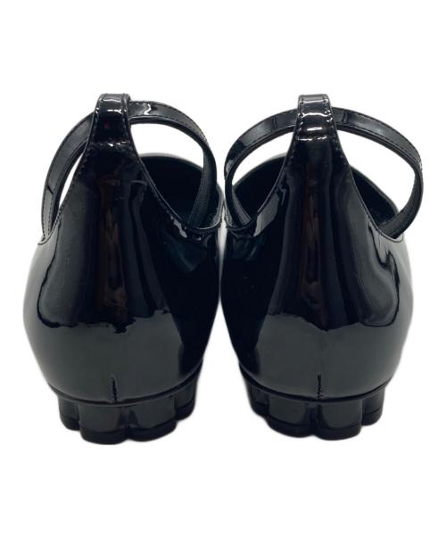 Salvatore Ferragamo（サルヴァトーレ フェラガモ）Salvatore Ferragamo (サルヴァトーレ フェラガモ) アンクルストラップパテントフラットシューズ ブラック サイズ:8Dの古着・服飾アイテム