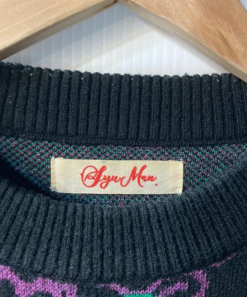 SYUMAN.（シュウマン）SYUMAN. (シュウマン) Le reve du papillon Sweater ピンク×ブラック サイズ:freeの古着・服飾アイテム