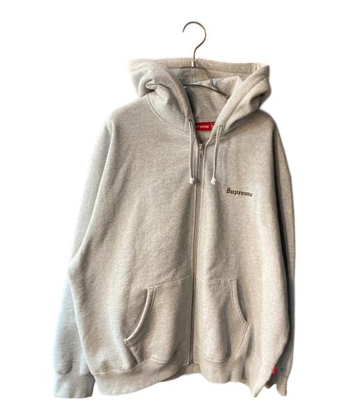 SUPREME（シュプリーム）Supreme (シュプリーム) Crest Zip Up Hooded Sweatshirt グレー サイズ:Lの古着・服飾アイテム