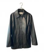 TODAYFULトゥデイフル）の古着「Ecoleather Soutiencollar Jacket」｜ブラック