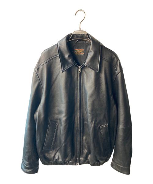 skookum（スクーカム）SKOOKUM (スクーカム) JOURNAL STANDARD relume (ジャーナルスタンダード レリューム) 別注 シープレザー ジップジャケット ブラック サイズ:Lの古着・服飾アイテム