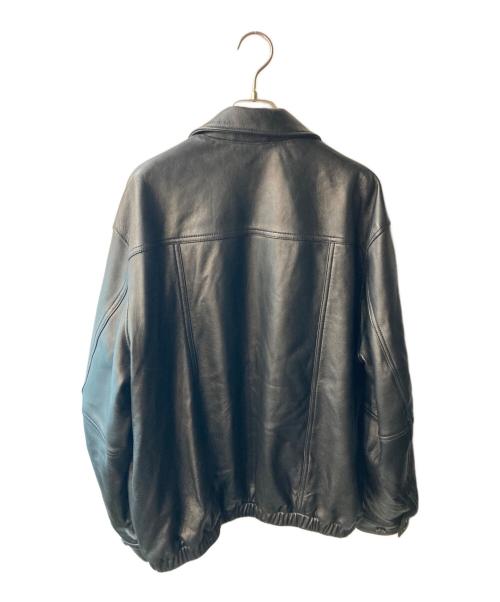 skookum（スクーカム）SKOOKUM (スクーカム) JOURNAL STANDARD relume (ジャーナルスタンダード レリューム) 別注 シープレザー ジップジャケット ブラック サイズ:Lの古着・服飾アイテム