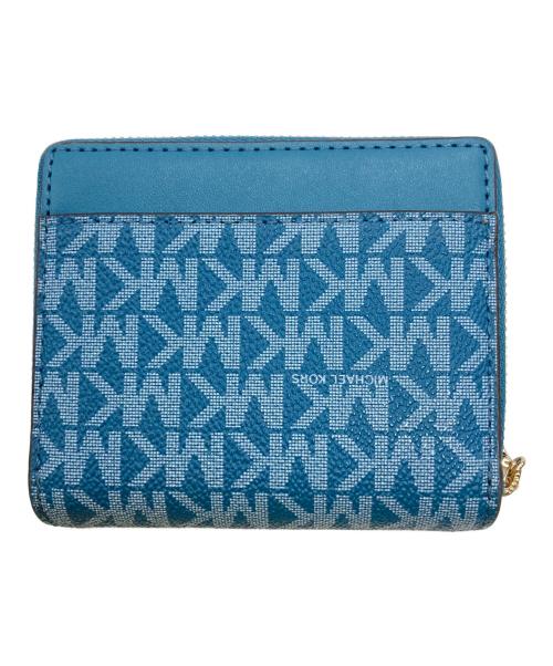 MICHAEL KORS（マイケル・コース）MICHAEL KORS (マイケル・コース) コンパクトウォレット ブルーの古着・服飾アイテム