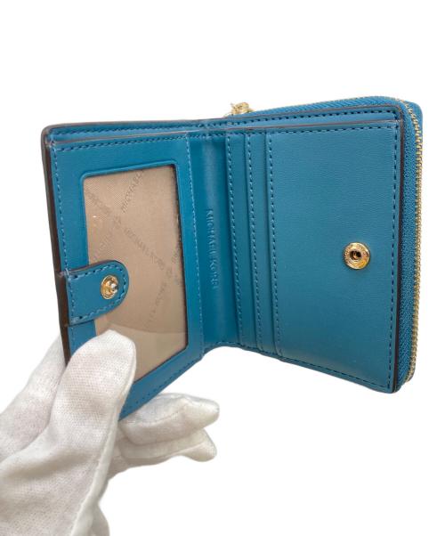 MICHAEL KORS（マイケル・コース）MICHAEL KORS (マイケル・コース) コンパクトウォレット ブルーの古着・服飾アイテム